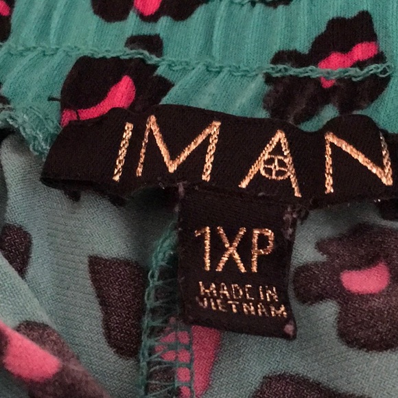 EUC,IMAN PALAZZO PANTS 1XP,TOP RUCHED COLLAR ELASTIC BOTTOM 1X, Set - Picture 4 of 6